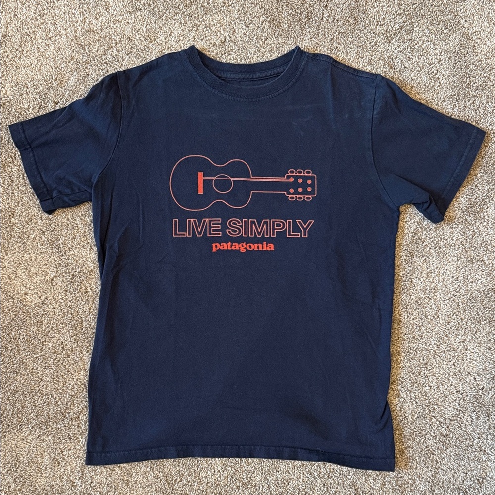 Patagonia Kids Dark Blue Guitar Tee